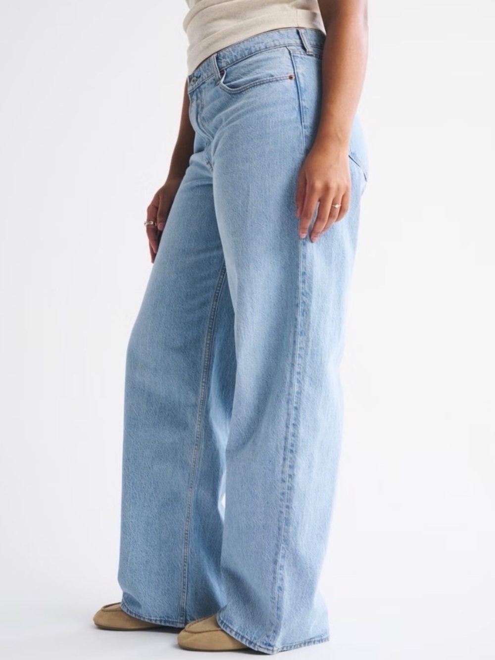 Abercrombie & Fitch Curve Love High Rise Loose Jean - Picture 3 of 7
